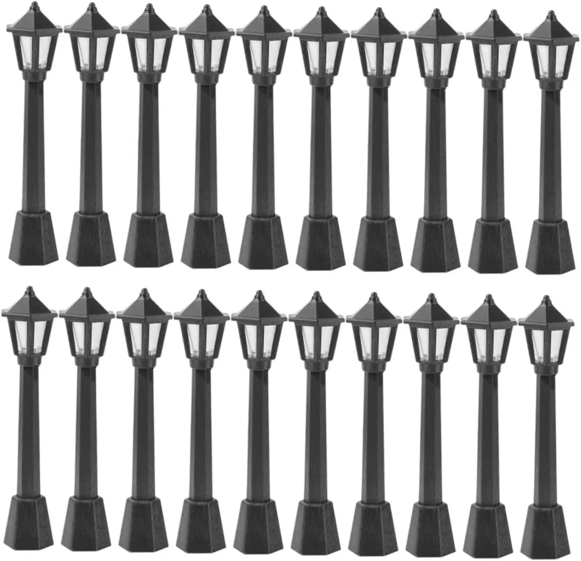 Dollhouse Lights Post Miniature Street Light 20pcs Mini Street Lamp Model for Decorative Use
