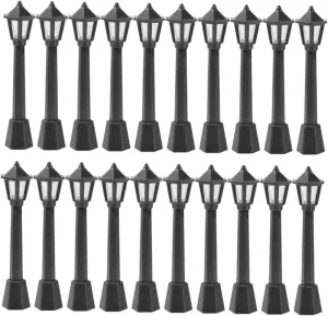 Dollhouse Lights Post Miniature Street Light 20pcs Mini Street Lamp Model for Decorative Use