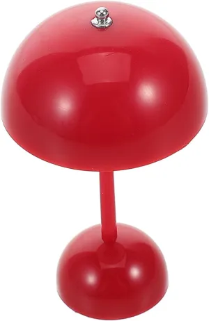 Dollhouse Miniature LED Table Lamp Charming Red Flower Bud Design for Dollhouse Decor Mini Lamp for DIY Projects Intricate Craftsmanship for Miniature Lighting Setup