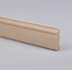 Dollhouse Miniature Wood Trim Molding, 1:12 Scale, Unfinished, 0.5 x 11.8 inches, 10 Pieces