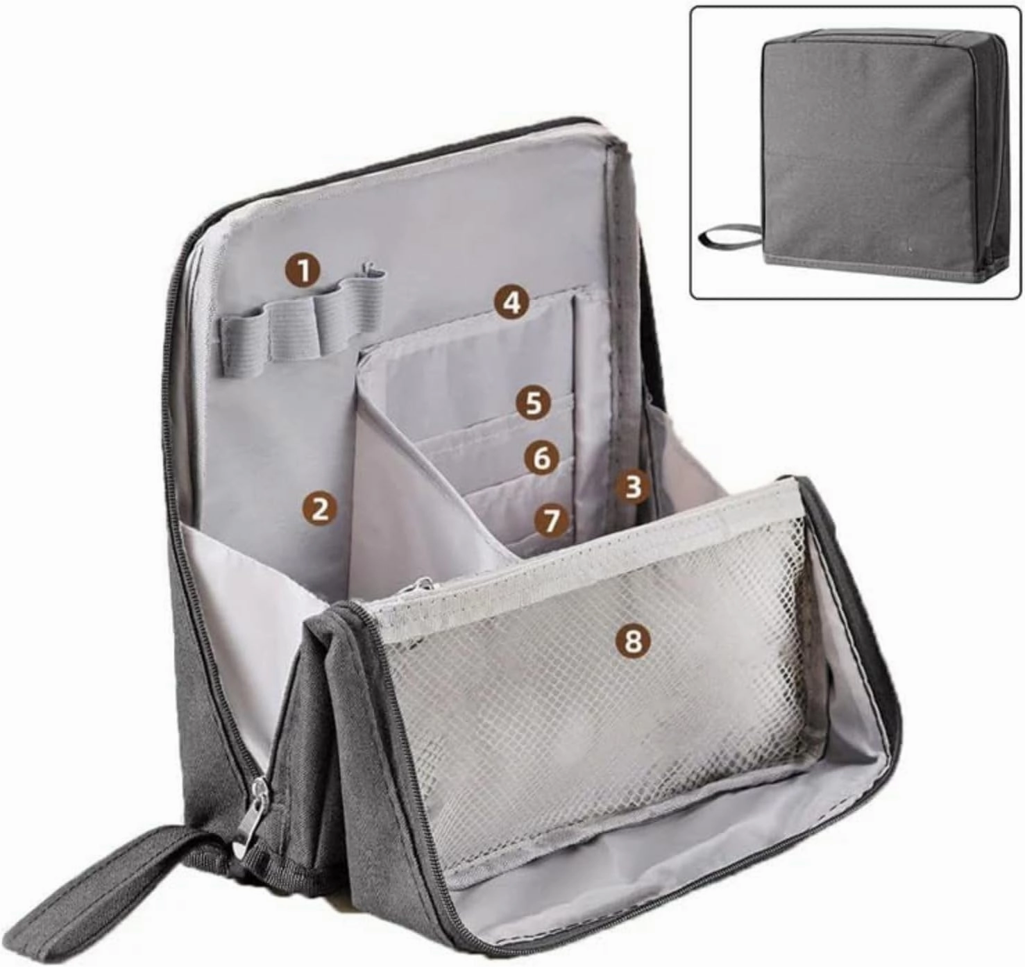 Doresty Makeup Bag, Doresty Standing Makeup Bag – Portable, Large Capacity, Multi-purpose Large Capacity Standing Makeup bag, Toiletry Bags with Compartments (purple)