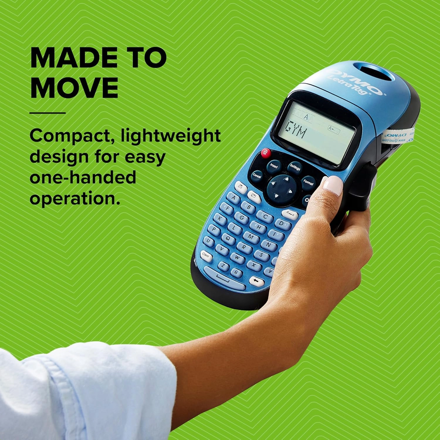 Dymo LetraTag LT-100H Label Maker Starter Kit | Handheld Label Maker Machine | with Paper & Clear Plastic Label Tape | Ideal for Office or Home