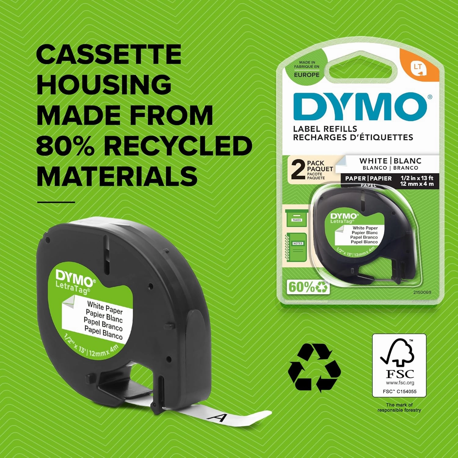 Dymo LetraTag LT-100H Label Maker Starter Kit | Handheld Label Maker Machine | with Paper & Clear Plastic Label Tape | Ideal for Office or Home