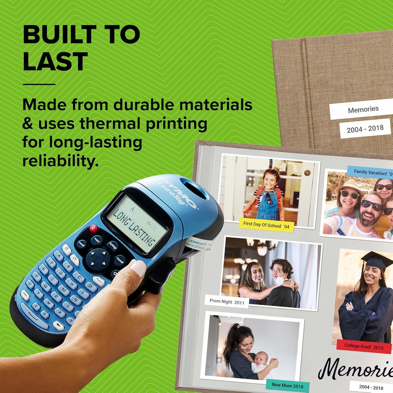 Dymo LetraTag LT-100H Label Maker Starter Kit | Handheld Label Maker Machine | with Paper & Clear Plastic Label Tape | Ideal for Office or Home