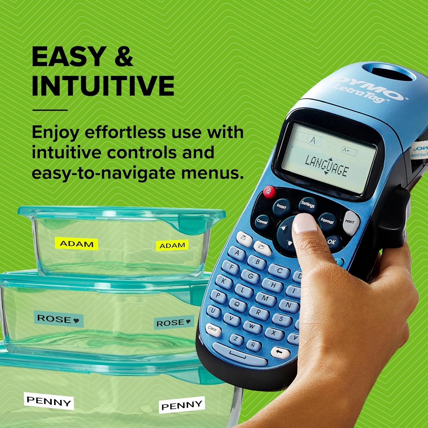 Dymo LetraTag LT-100H Label Maker Starter Kit | Handheld Label Maker Machine | with Paper & Clear Plastic Label Tape | Ideal for Office or Home