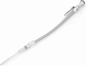 Dyno Racing Stainless Steel Flexible Engine Oil Dipstick Compatible with Chevy 1965-1991 396 427 454 502 Sliver