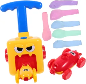 Early Learning Balloon Car for Creative Inertia for Boys and Enhances Hand Eye Coordination No Battery Required Safe Smooth Surface Yellow