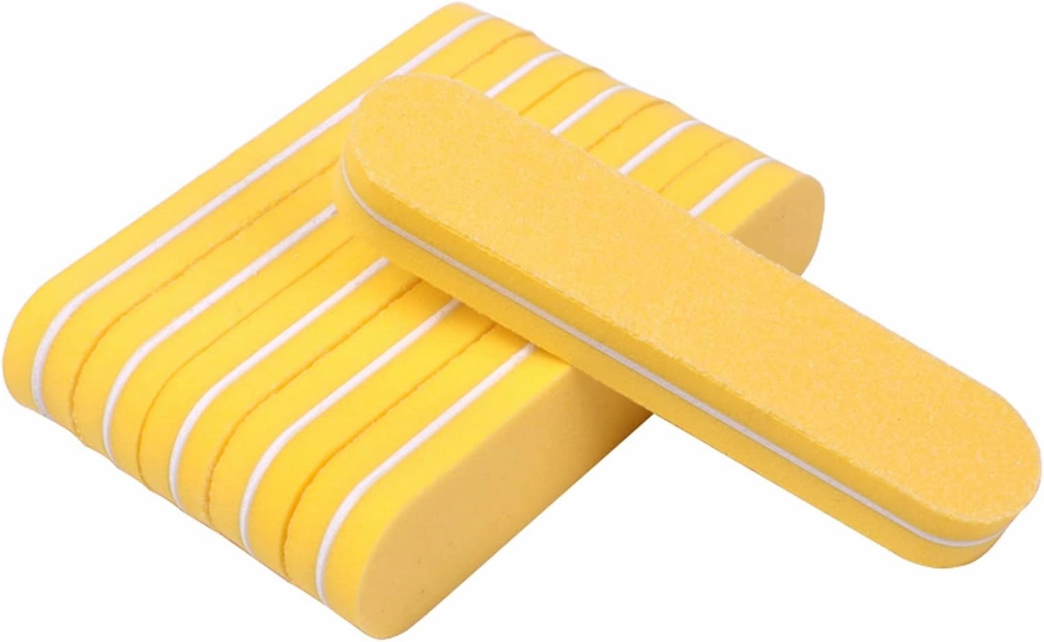 Emery Boards Nail Care kit with Nail File Buffer, 200 Pcs Double-Sided Mini Nail File Blocks Yellow Sponge 100/180