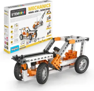 Engino STEM Toys, Mechanics: Wheels, Axles & Inclined Planes, Construction Toys for Kids 9 , Fun Educational Playset, Gifts for Boys & Girls (14 Model Options)