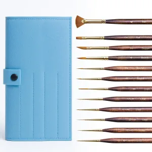 Extreme Detail Paint Brushes, Professional Detail Brush Set for Art Acrylics, Watercolors & Paint by Number, Figurine, Models, Tabletop-with Portable case for Storage