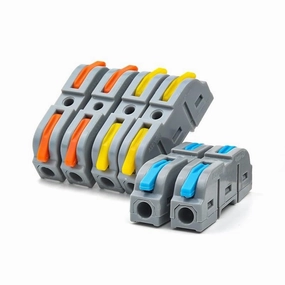 Fast Splicing Multiplex Push-in Electrical Set Lever Wire Connectors Compact Wiring Terminal Block for Junction Box FPSDAFKDM(Bag 100PCS 221Yellow)