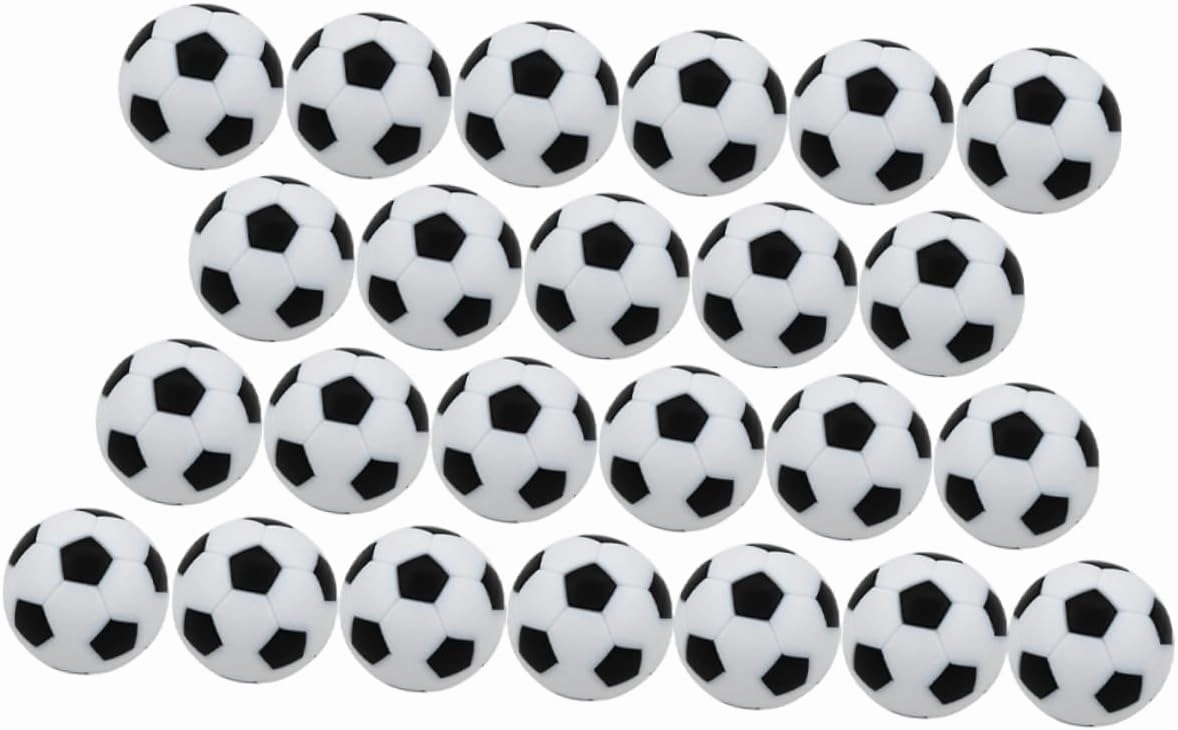 FAVOMOTO 24pcs Soccer Game Mini Tabletop Footballs for Foosball Tables Replacement Accessories for Endless Fun Elegant Design for Gaming