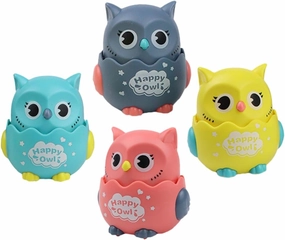 FAVOMOTO 4pcs Creative Cartoon Owl Sliding Educational Press Driven Car for Enhances Parent Interaction Promotes Eye Hand Coordination Fun Present for Playtime