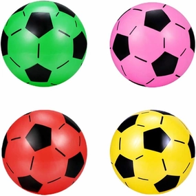 FAVOMOTO Soccer Balls for Toddlers 4pcs Inflatable Kids Football Outdoor/Indoor Play Sturdy and Random Color