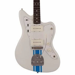 Fender 2023 Collection Made in Japan Traditional 60s Jazzmaster, Rosewood Fingerboard, Olympic White with Blue Competition Stripe