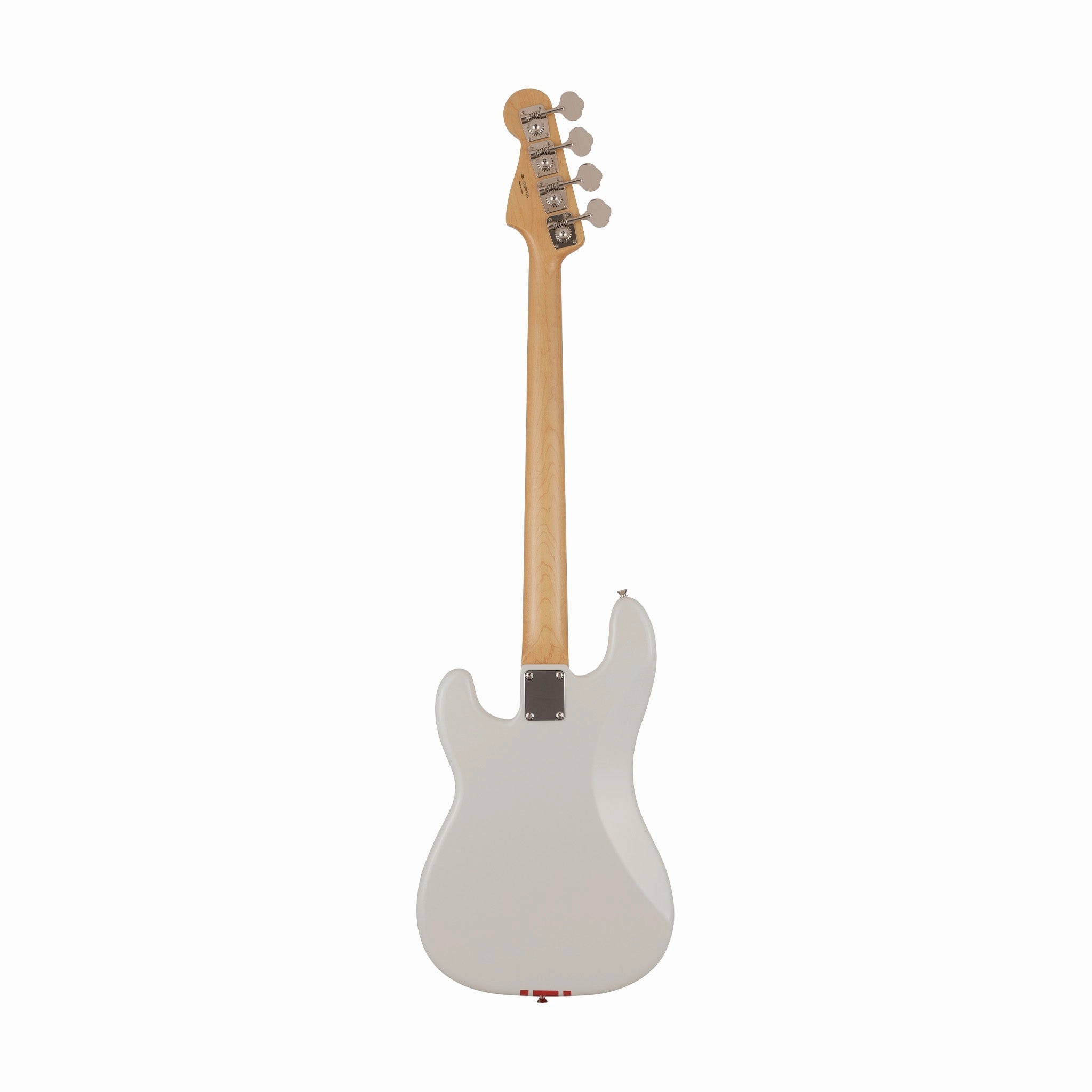 Fender Japan Traditional II 60s Precision Bass Guitar, RW FB, Olympic White / Red Stripes