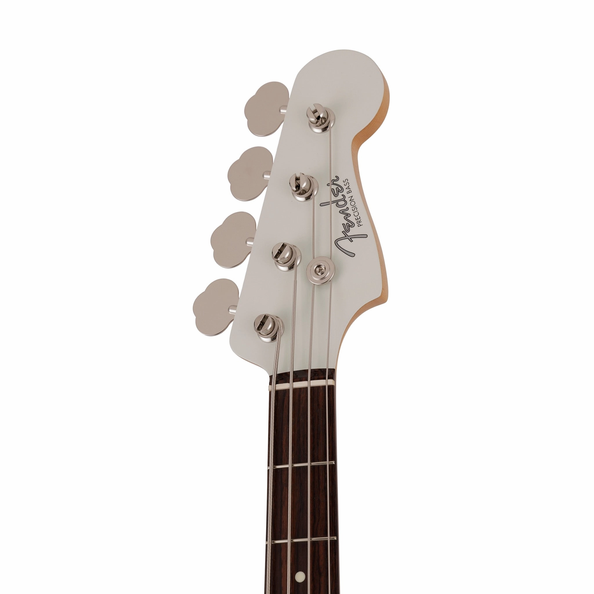Fender Japan Traditional II 60s Precision Bass Guitar, RW FB, Olympic White / Red Stripes