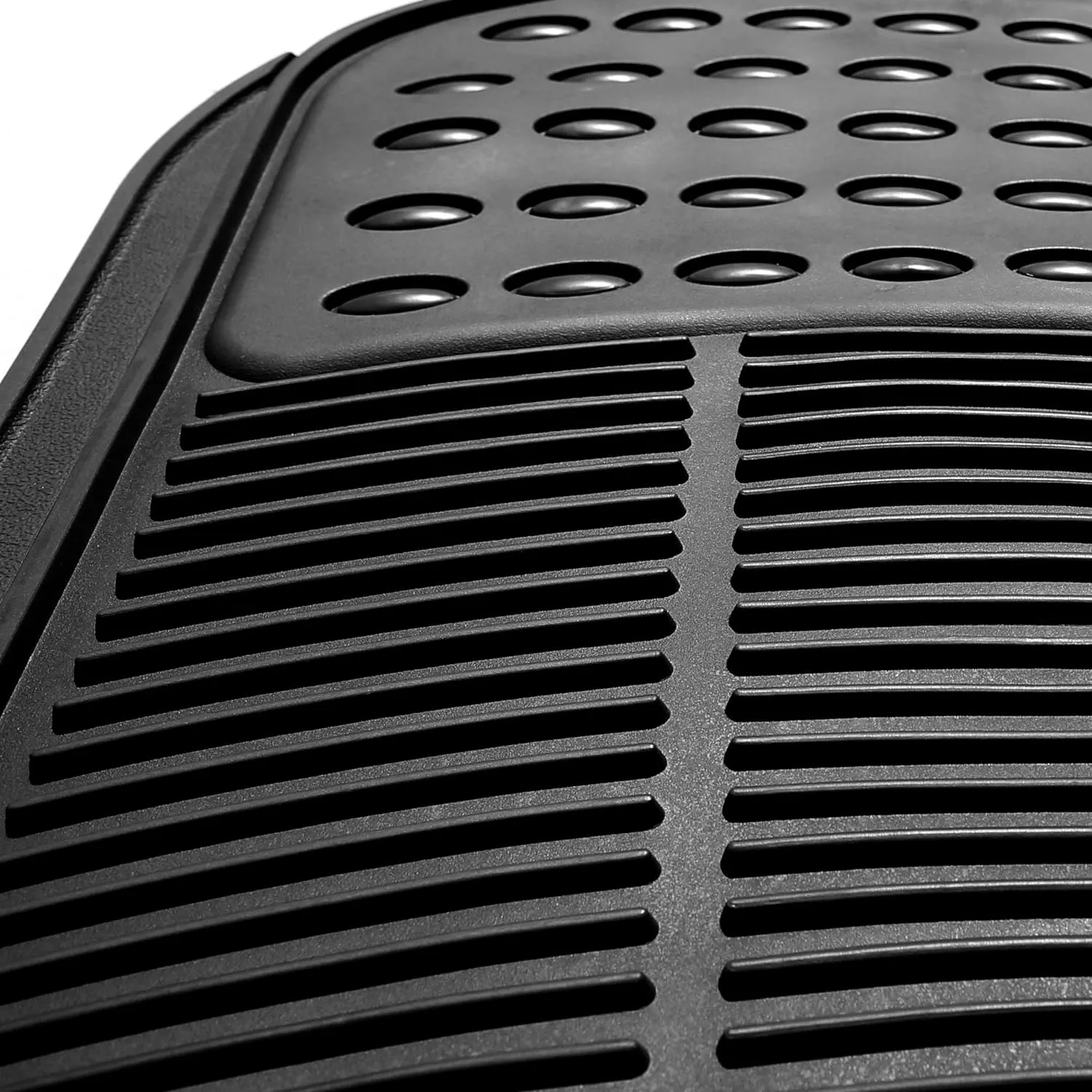FH Group Car Floor Mats - Heavy-Duty Rubber Floor Mats for Cars, Universal Fit 3 Rows Full Set, Trimmable Automotive Floor Mats, ClimaProof Floor Mats, Floor Mats For SUVs, Truck Floor Mats Black