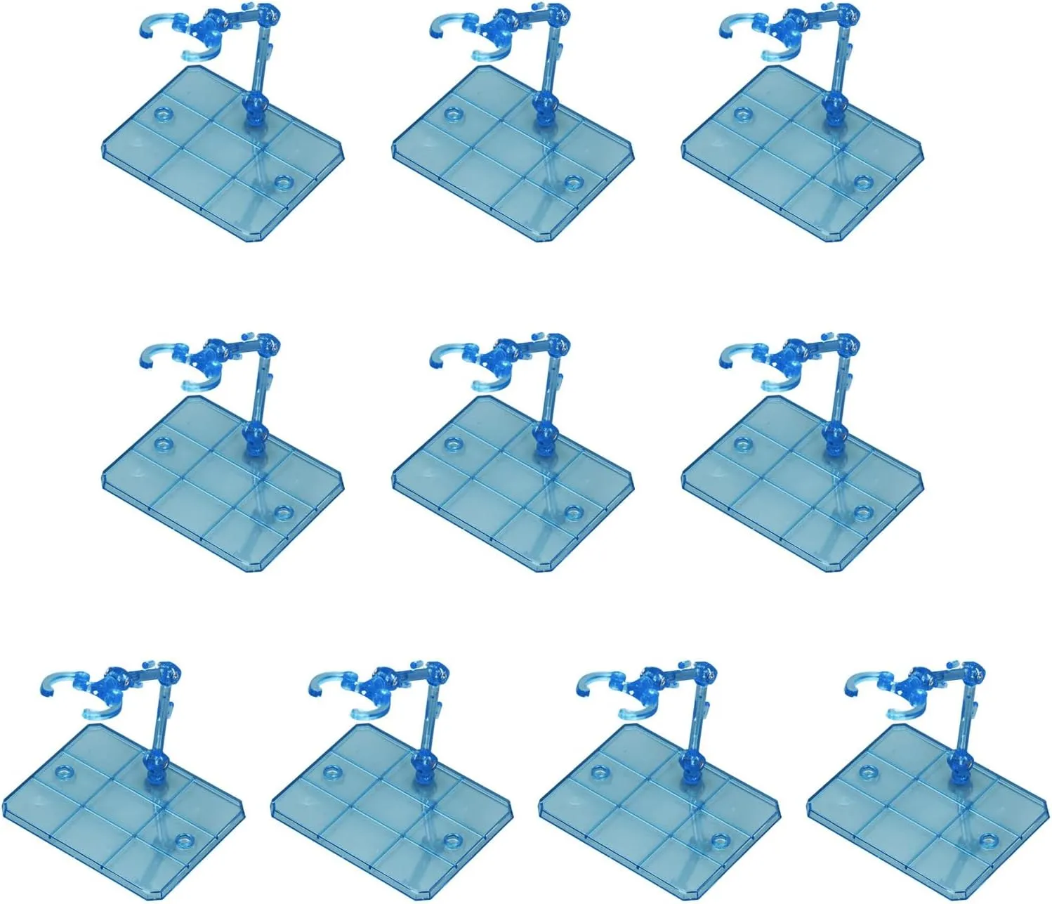 Figure Model Stand, Plastic Material 10 Sets Stable Support Flexible Adjustment Action Doll Figure Holder for 6 Inch for Bedroom Decoration (plastic)