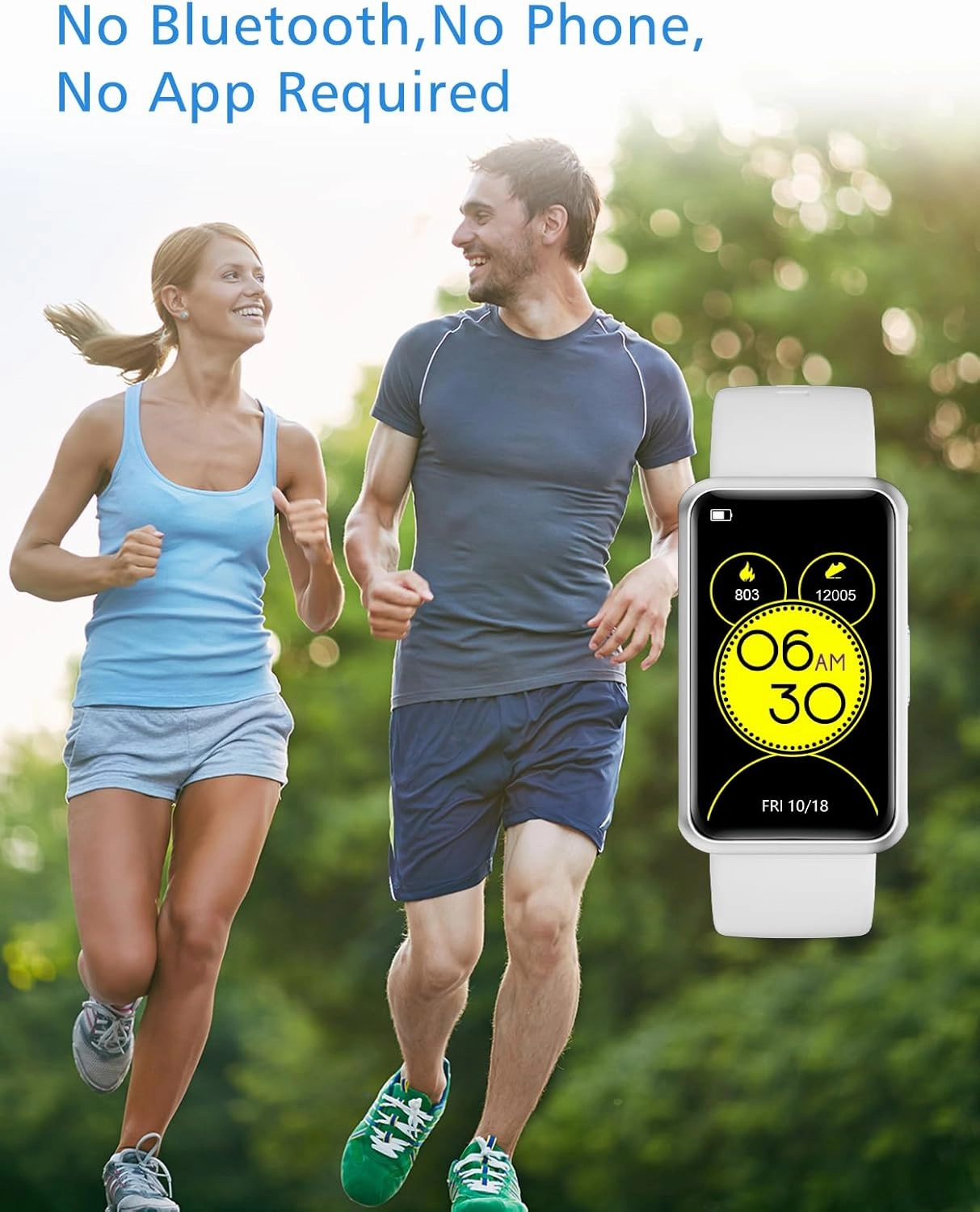 Fitness Tracker No Bluetooth No APP/Phone Required, Fitness Watch IP68 Waterproof with Steps Counter Sleep Tracker Alarm Clocks Stopwatch for Men Women Parents (Gray)