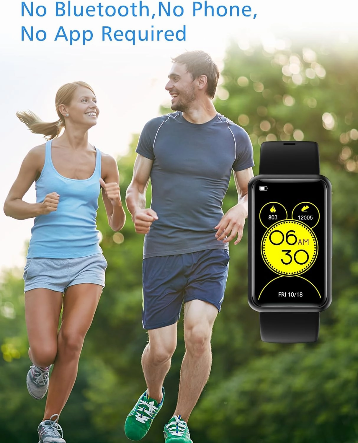 Fitness Tracker No Bluetooth No APP/Phone Required, Fitness Watch Pedometer Waterproof for Men Women Parents