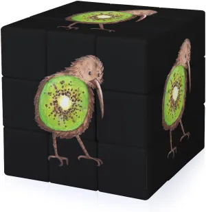 Fitted Scoop Kiwi Bird Adults 3x3x3 Color-Matching Smooth Fully Printed Cube Gift