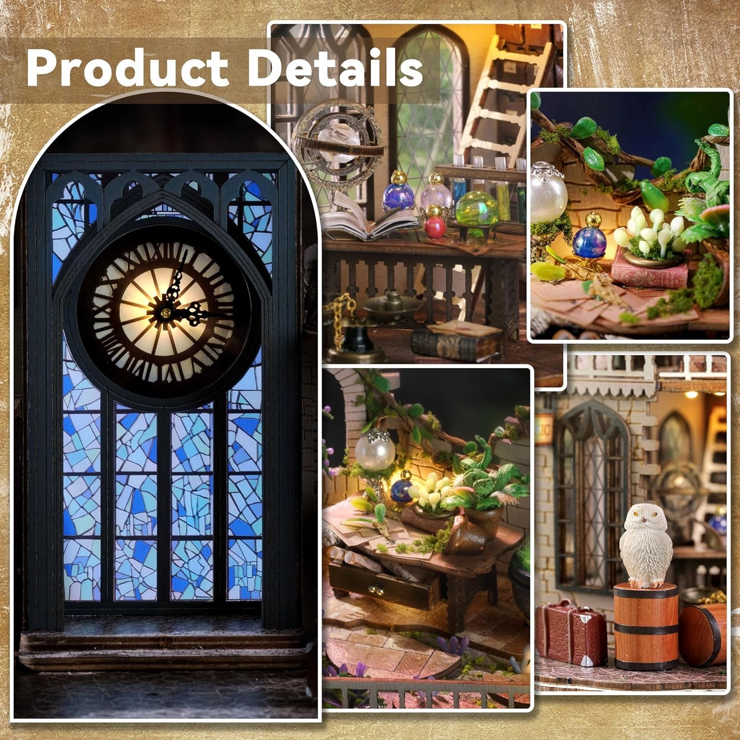Flever Dollhouse Miniature DIY House Kit Creative Room with Furniture for Romantic Artwork Gift (William' s Magic House)