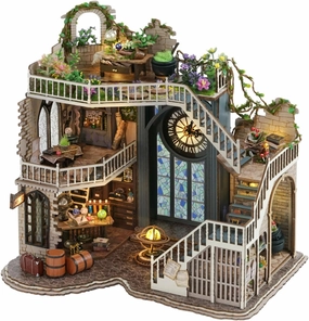 Flever Dollhouse Miniature DIY House Kit Creative Room with Furniture for Romantic Artwork Gift (William' s Magic House)