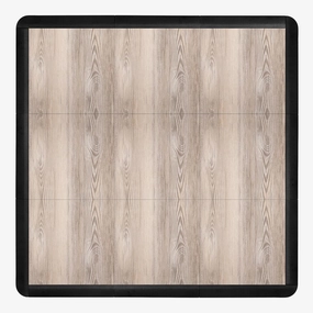 Flooring Inc's 3/8" Thick Interlocking Lightweight Plastic Practice Dance Floor Kit, Printed Dance Temporary Flooring Over Carpet for Practice and Performance of Countless Dance Styles