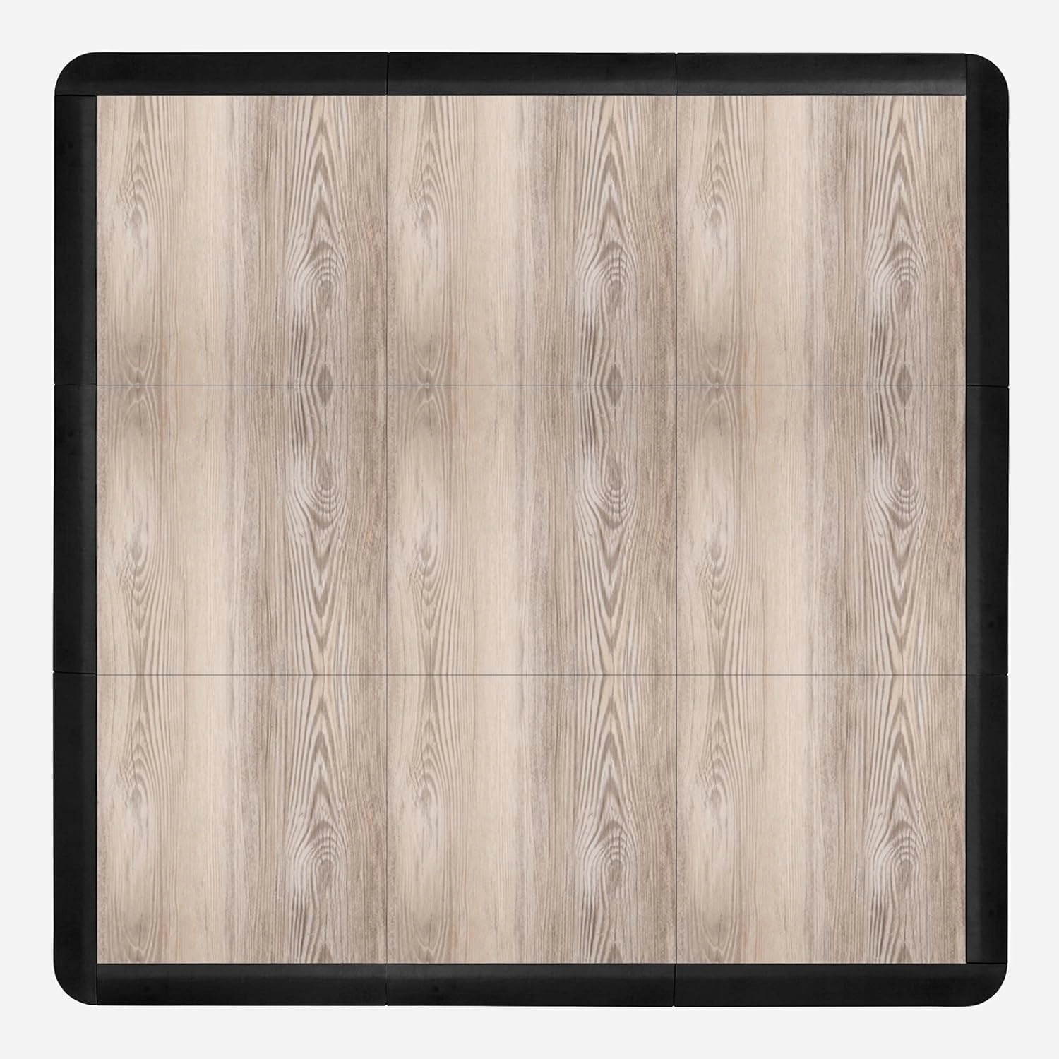 Flooring Inc's 3/8" Thick Interlocking Lightweight Plastic Practice Dance Floor Kit, Printed Dance Temporary Flooring Over Carpet for Practice and Performance of Countless Dance Styles