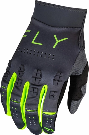 FLY RACING Adult Evolution DST Gloves (Charcoal/Neon Green, X-Small)