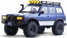 FMS 1/10 LC80 Brushless RC Crawler Pro, FCX10 Toyota RC Rock Crawler with Lighting and Two-Speed, Hobby Grade Offroad RC Car for Adults, RS (Blue)
