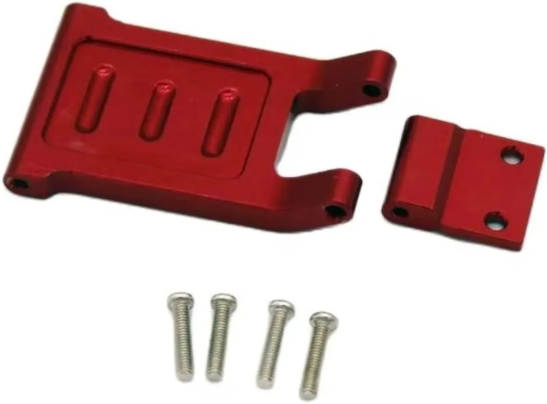 for WLtoys 124016 124018 LC for Racing EMB-DTH 1/12 RC Model Remote Control Car Metal Upgrade Accessories Rear Bumper RC Car DIY Parts(Red)