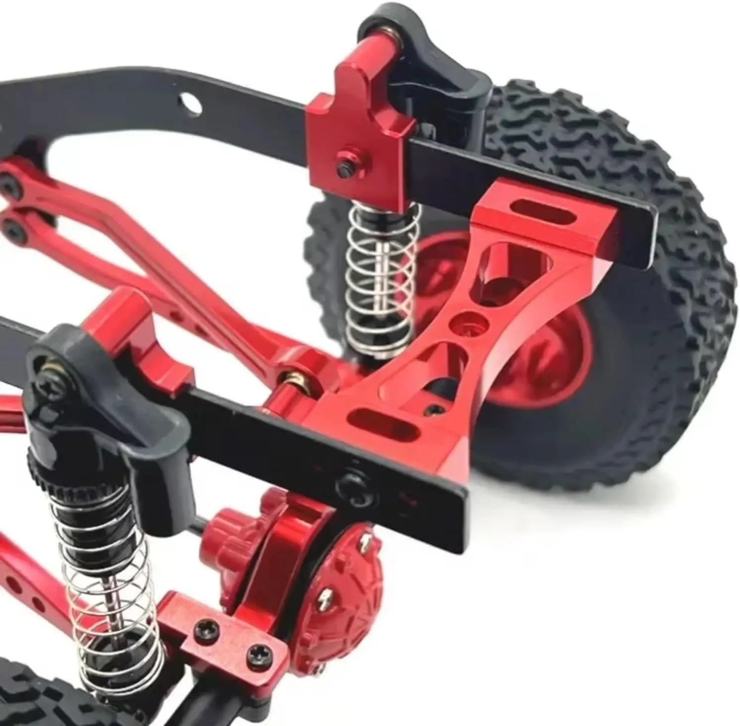 for Wpl C64 C64-1 1/16 Metal Shock Tower Shock Absorber Mount Bracket RC Car Track Car Upgrade Parts Accessories Upgrade Replacement Use RC Car DIY Parts(Red)