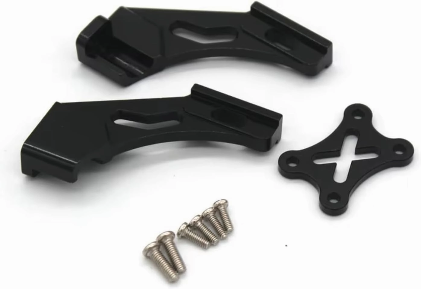 for Wltoys 144001 144010 14016 124008 124010 124017 124019 RC Remote Control Car Metal Upgrade Parts are Wing Bracket Parts RC Car DIY Parts(Black)