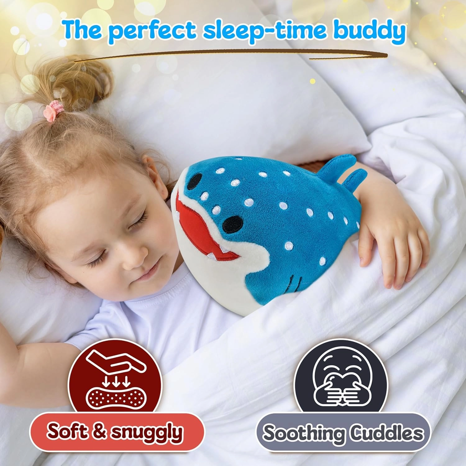 Forest & Twelfth 8” Ocean Animal Puffer, Soft & Puffy Mini Whale Shark Stuffed Toy, Soft Plush Squishy Marine Animal Toys, Ultra Soft Stuffing, Great Gift Ideas for Kids (Whale Shark)