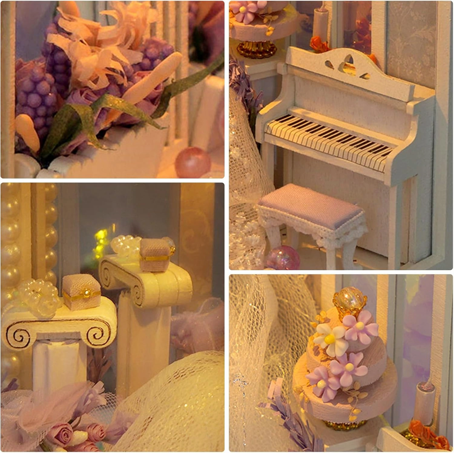 Foyucool DIY Book Nook Kit, 3D DIY Miniature Dollhouse Kit, Wooden Booknook Bookshelf Insert Decor, Wood Dollhouse Bookend Model for Adults, Ideal for Birthday, Christmas, Forever Love