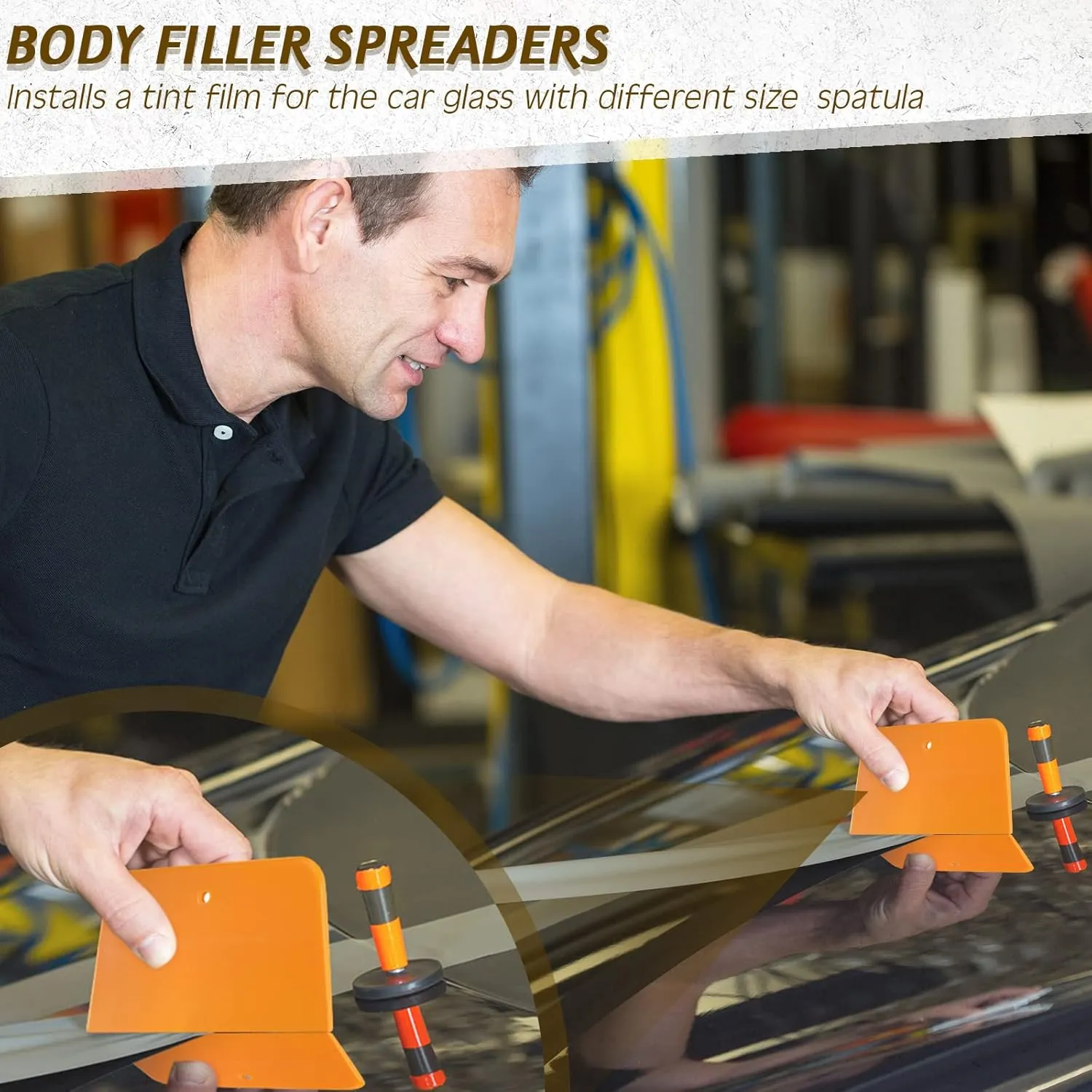 Frienda Body Filler Spreaders Plastic Tools for Automotive Applying Putties Glazes Caulks and Paint(60 Pcs,3.5 x 2.6 x 3.9 in)