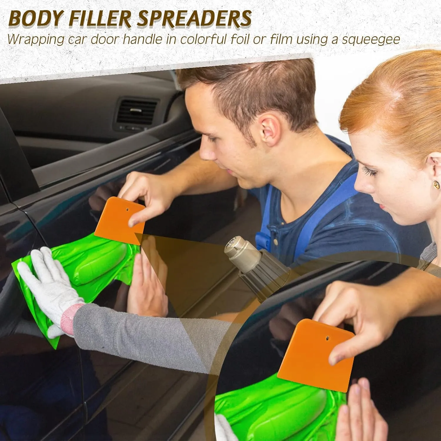 Frienda Body Filler Spreaders Plastic Tools for Automotive Applying Putties Glazes Caulks and Paint(60 Pcs,3.5 x 2.6 x 3.9 in)