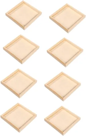 Gadpiparty 8pc Wooden Storage Trays for Boys and Girls 3D Jigsaw Puzzle Trays Special Toy Organizers