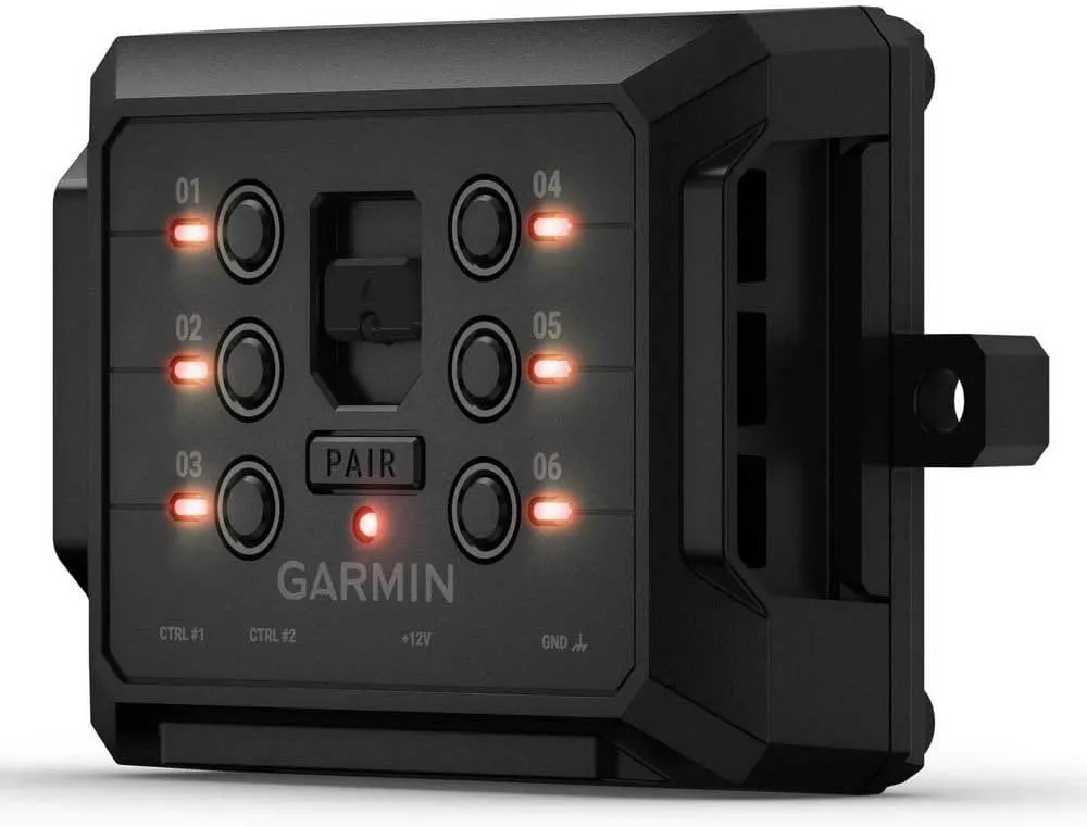 Garmin PowerSwitch, 6 Gang Compact Digital Switch Box, Requires Compatible Garmin Navigator or Smartphone, Switch Panel for Car SUV UTV ATV Caravan Boat Marine