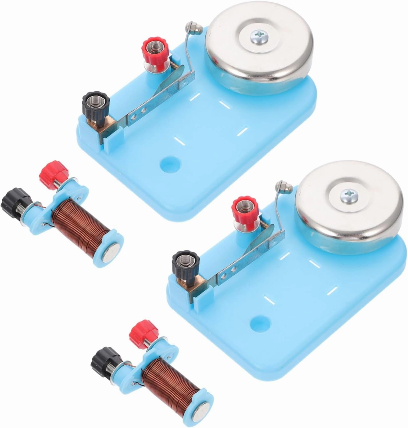 Garneck Teaching Electric Bell Physics Experiment Tools 2pcs Electric Alarm Bells for Junior High School Science Class