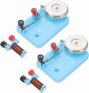Garneck Teaching Electric Bell Physics Experiment Tools 2pcs Electric Alarm Bells for Junior High School Science Class