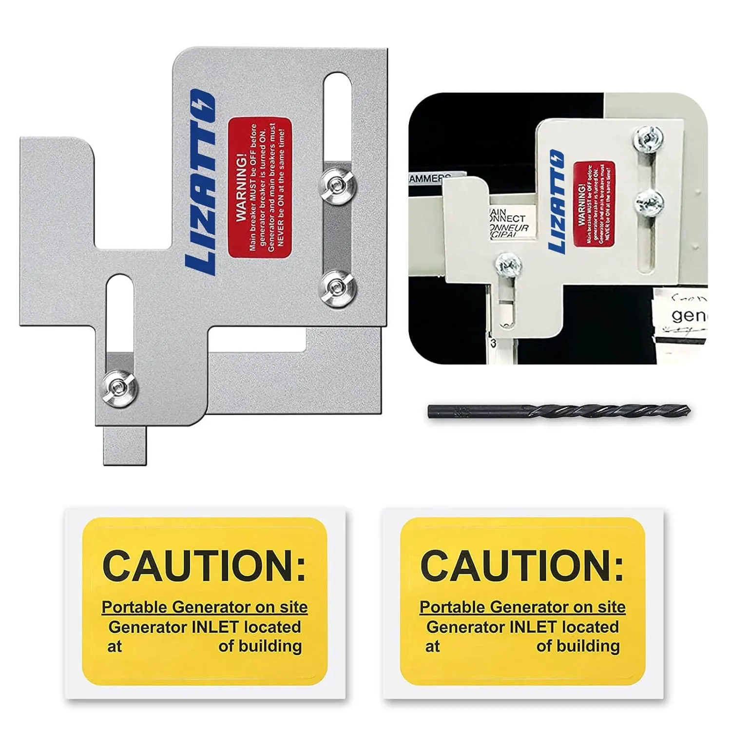 Generator Interlock Kit Compatible with Cutler Hammer BR Series 150 and 200 amp Panels, 1 1/4-1 7/16 inches Spacing Between Main and Branch Breaker