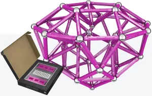 Geomag Magnetic Toys Classics Purple Sticks & Spheres 248-Piece Set for Kids & Adults Ages 8-99 | Swiss-Made STEM Educational Toy Made from 100% Recycled Plastic | Creative, Scientific Learning Fun