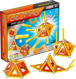 Geomag - PANELS - 50-Piece Magnetic Building Set, Certified STEM Construction Toy, Safe for Ages 5 and Up