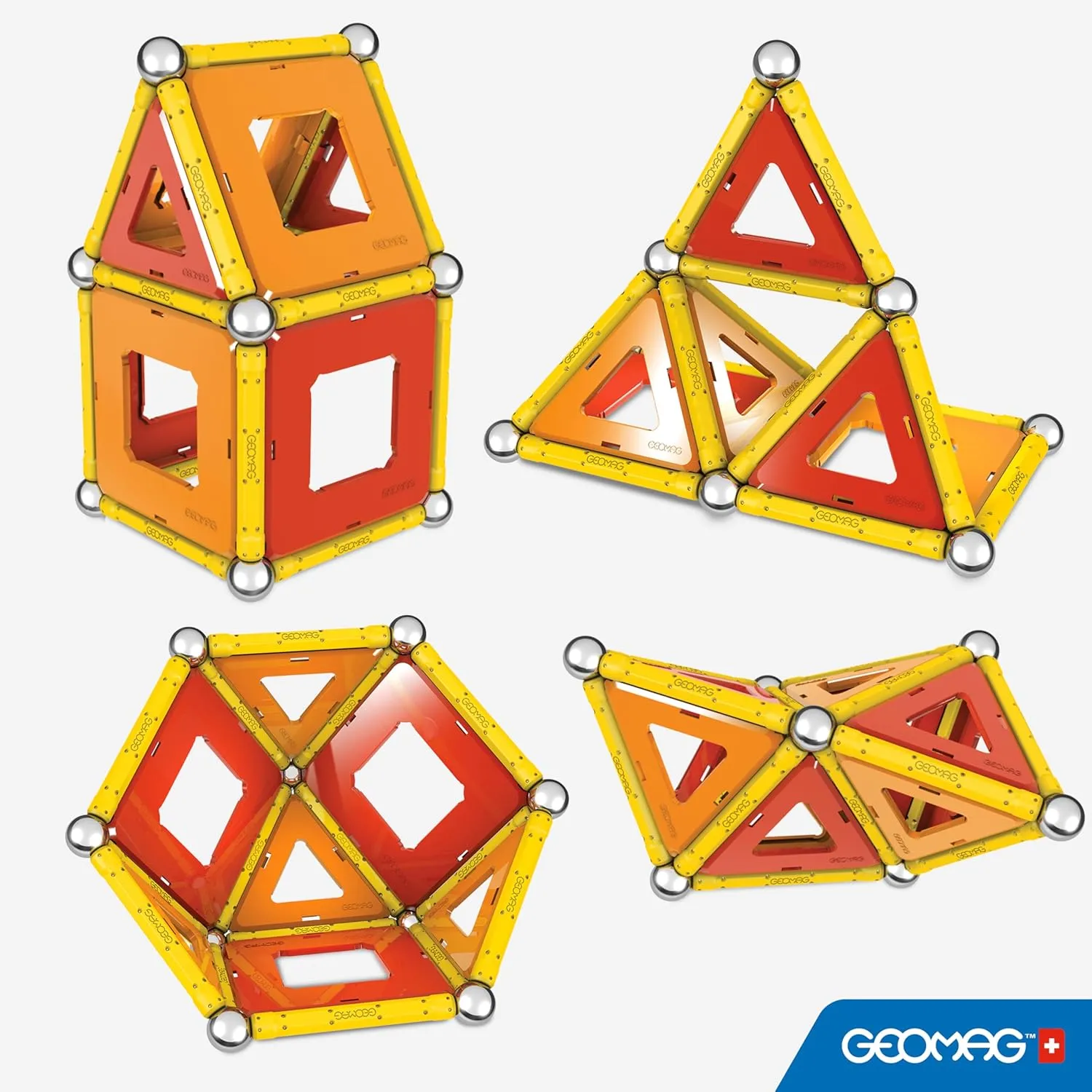 Geomag - PANELS - 50-Piece Magnetic Building Set, Certified STEM Construction Toy, Safe for Ages 5 and Up