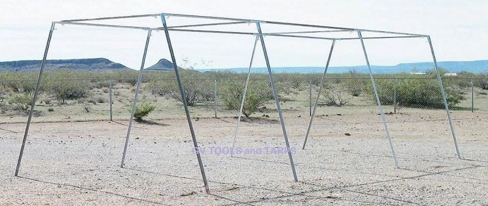 Golden Valley Tools & Tarps 30’ Baseball Softball Slant Leg Trapezoid Batting Pitching Cage - 3/4" Frame Fittings Only - Pipe NOT Included