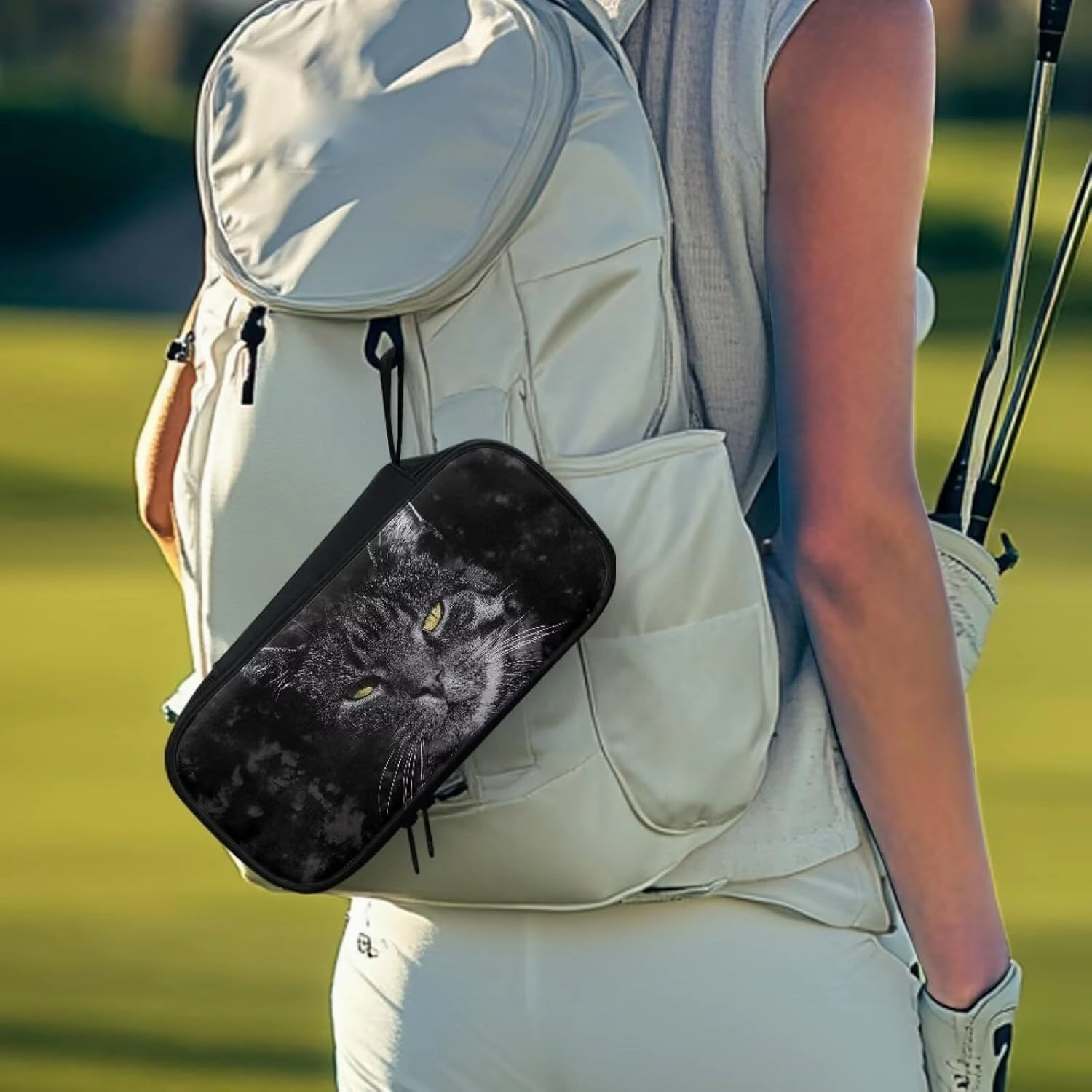 Golf Ball Bag Pouch, Golf Essentials Accessory Bag, Golf Valuables Pouch Golf Gifts for Men Golf Accessories Case Bag