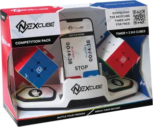 Goliath Nexcube - Competition Pack - Speed and Thinking Game - Puzzle - 1 Timer and 2 Cubes 3x3 - Compete and Be The Fastest - Fast and Smooth Handling - for Ages 8 